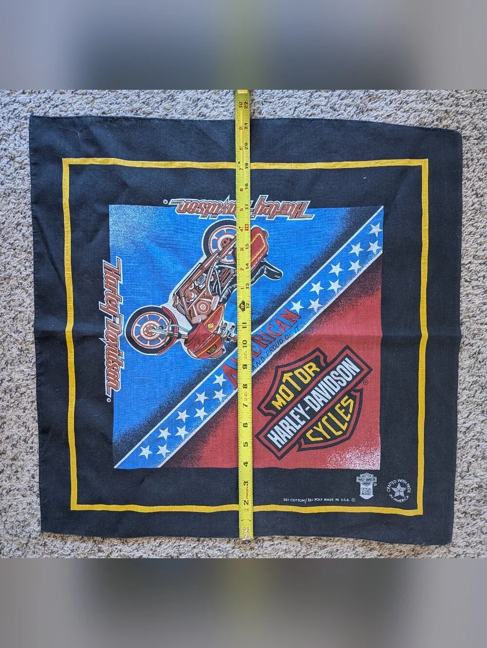 Vintage Harley-Davidson Davidson Square Bandana